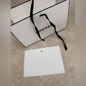 Chanel Gift Box with Black Ribbon and Card